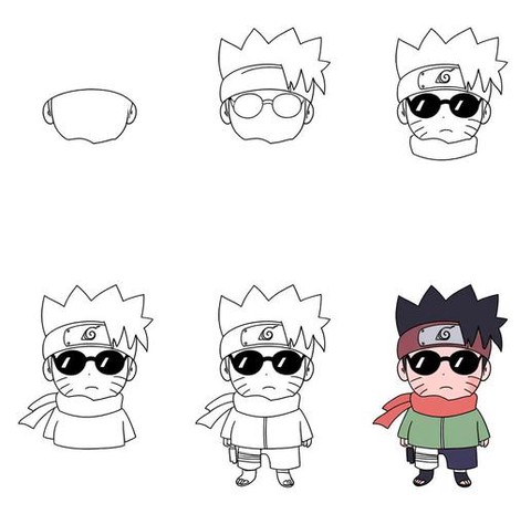 q版火影忍者怎么画